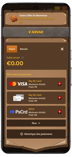 Cash of Gods Dépôt